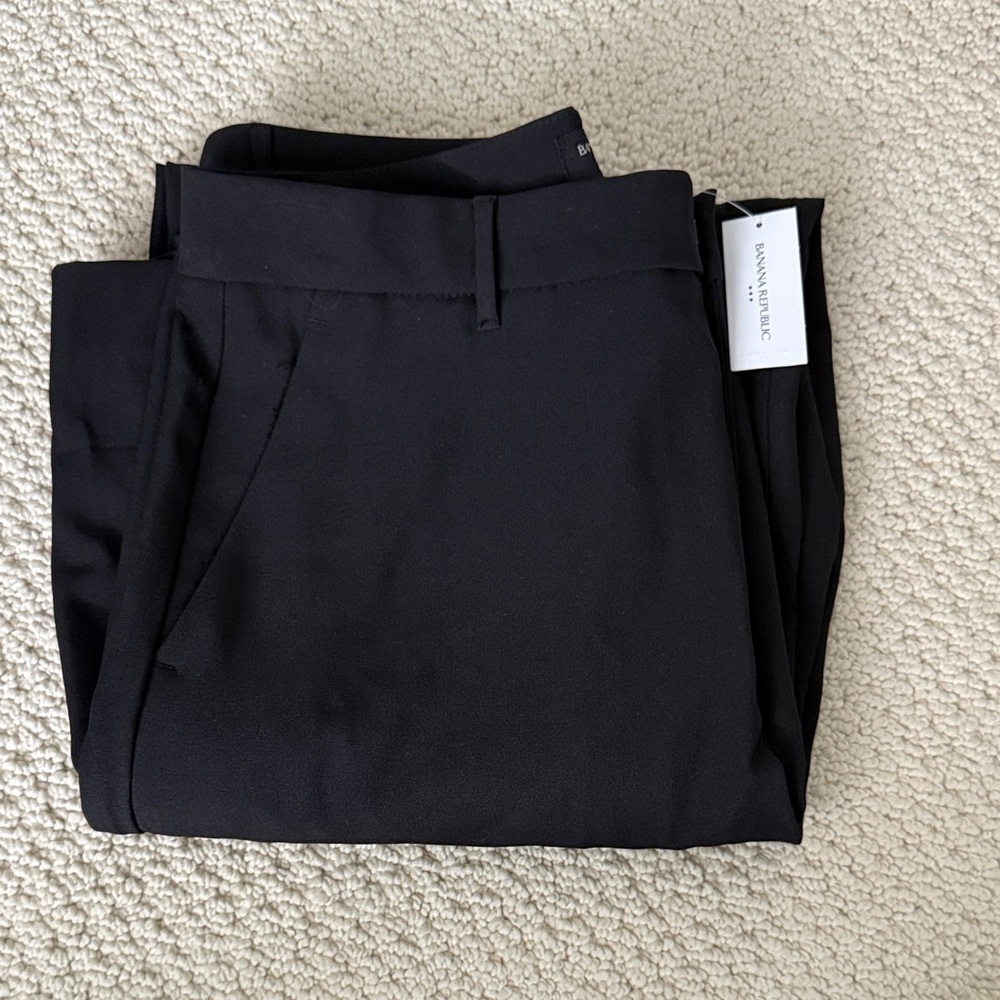 Banana Republic Sculpted Stretch Black Trousers